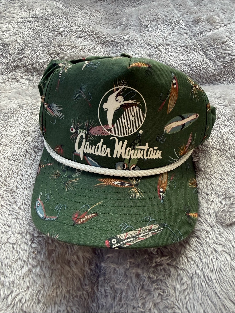 Gander Mountain Green Fishing Lure Rope-Trim Cap
